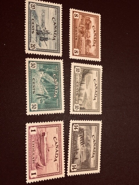 Canada stamp set 268-273 MLH