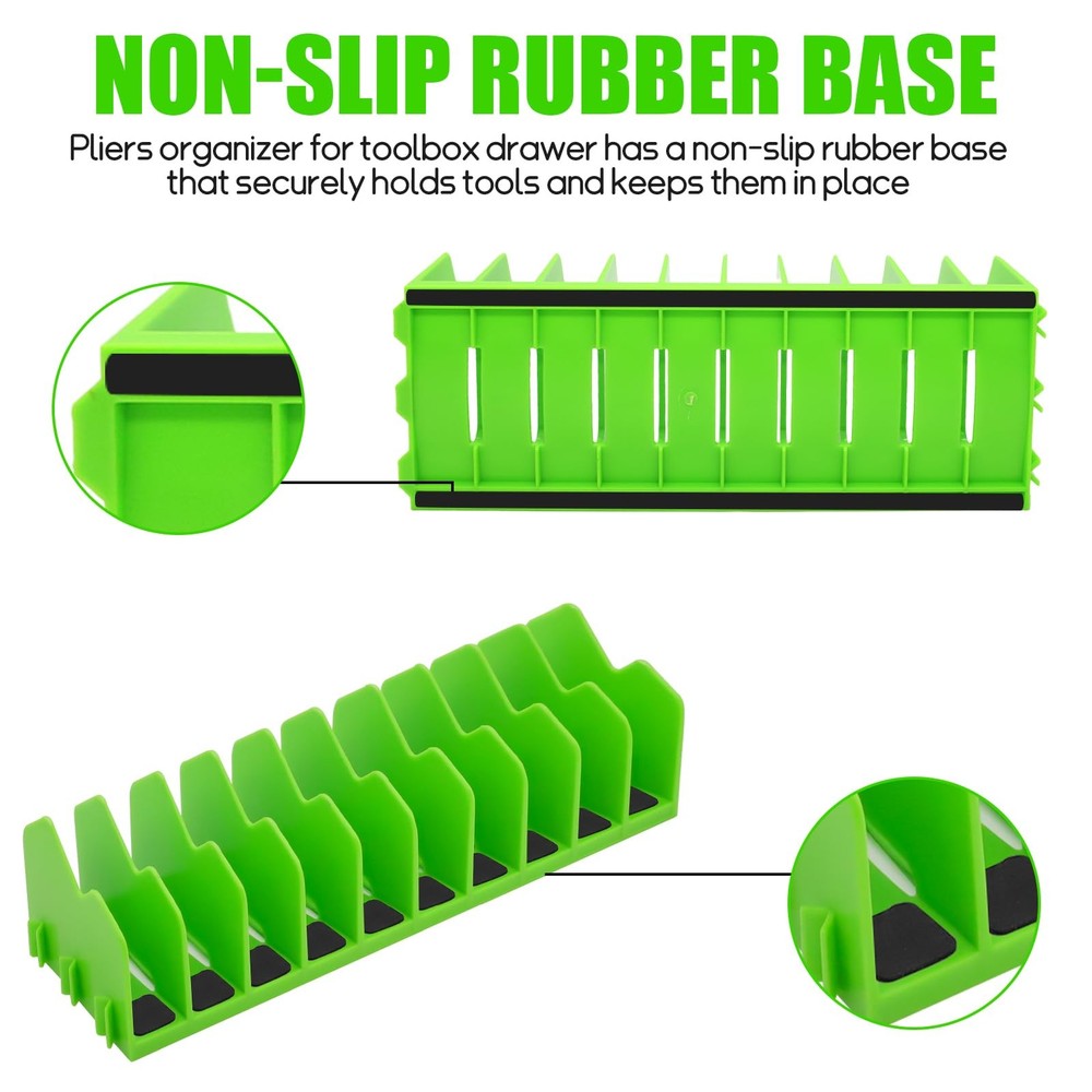 4 Pack Plier Organizer Rack Pliers for Tools Cutters with Extendable Design