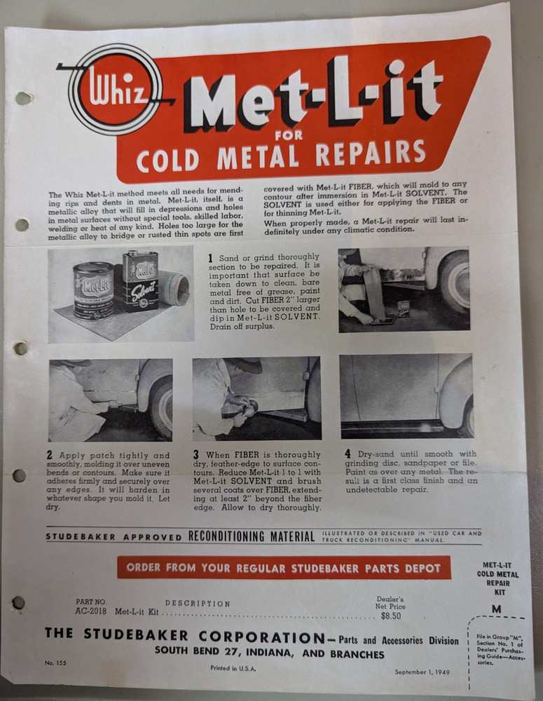 Studebaker Accessory Met-L-it Flyer