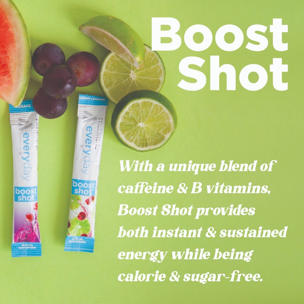 TransformHQ Boost Shot Powder Stick Packets, Peach Mango Energy - 7 Pack