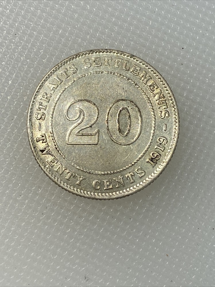 1919 straits settlements 20 cent M1