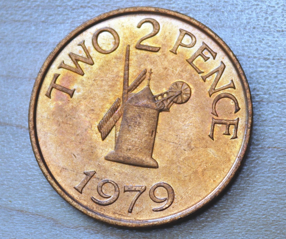 1979 Guernsey 2 Pence Windmill