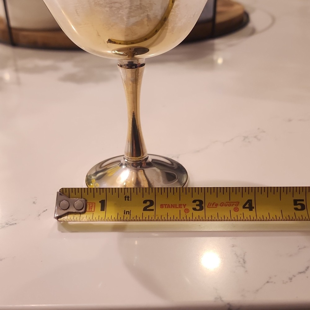 Silver-Plated Goblet Cup Approx. 4.5" Tall 3.75" Diameter Gorham Silver plated