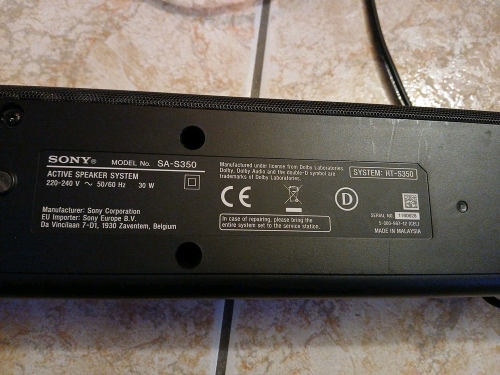 Sony System HT-S350 Soundbar