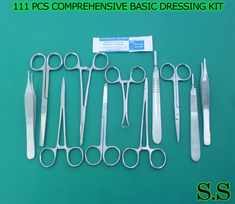 111 PCS ADVANCED COMPREHENSIVE BASIC DRESSING SURGERY KIT SURGICAL INSTRUMENTS