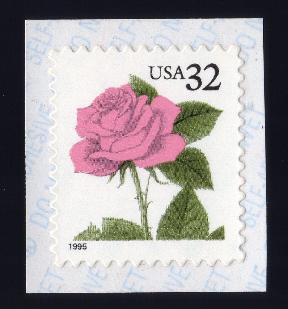 Scott #2492g Pink Rose Coil Single Stamp - MNH