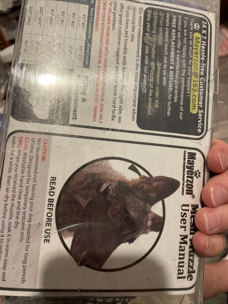 XL Gray Mesh Muzzle Dog New