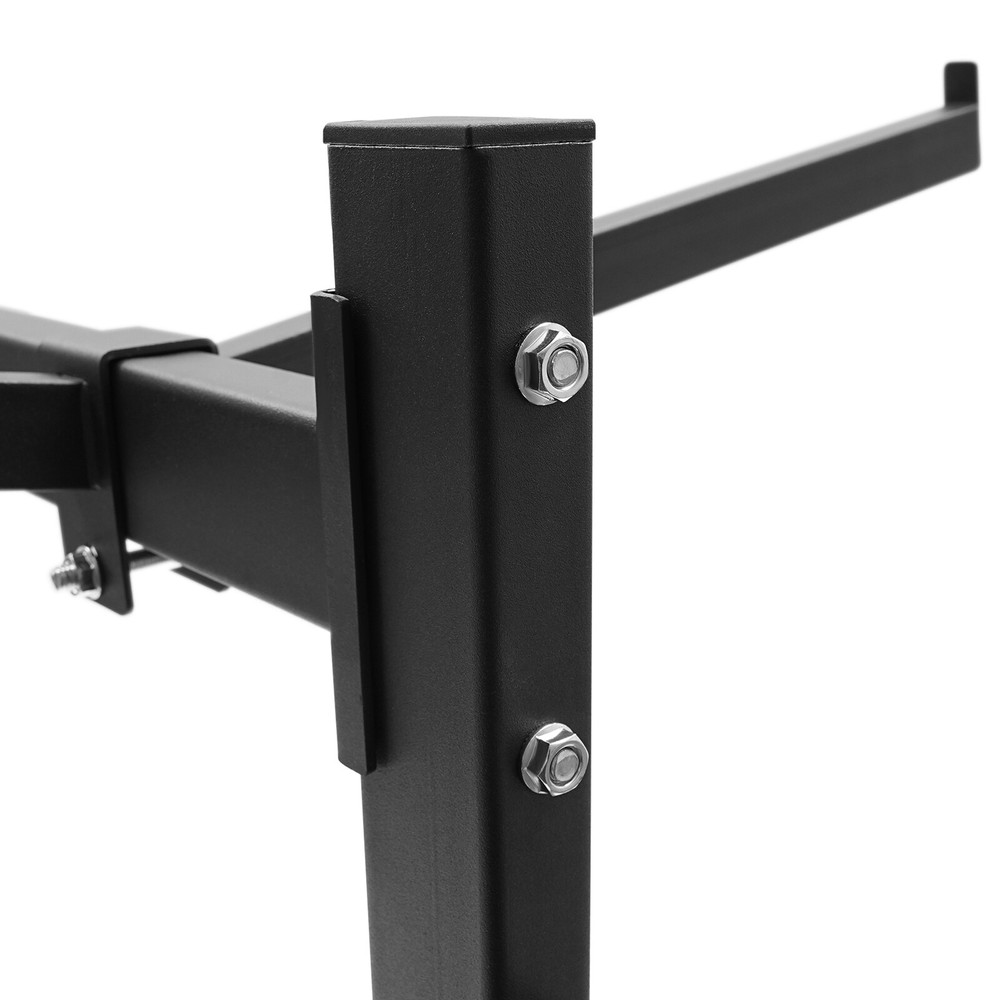 Table Cart Adjustable Spacing Folding Table Cart, Folding Table Trolleys, Black