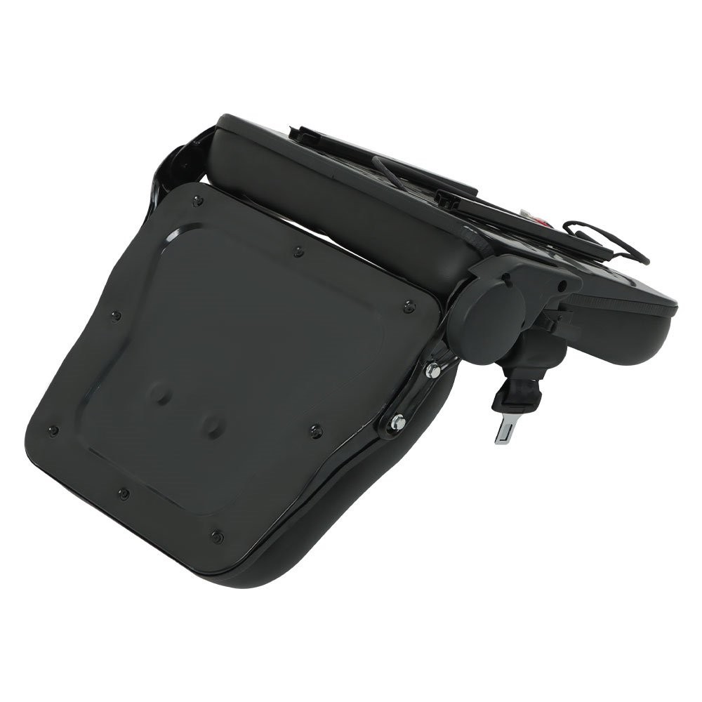 Forklift Seat Fold Down Tractor Seat Adjustable Back & Seatbelt Universal