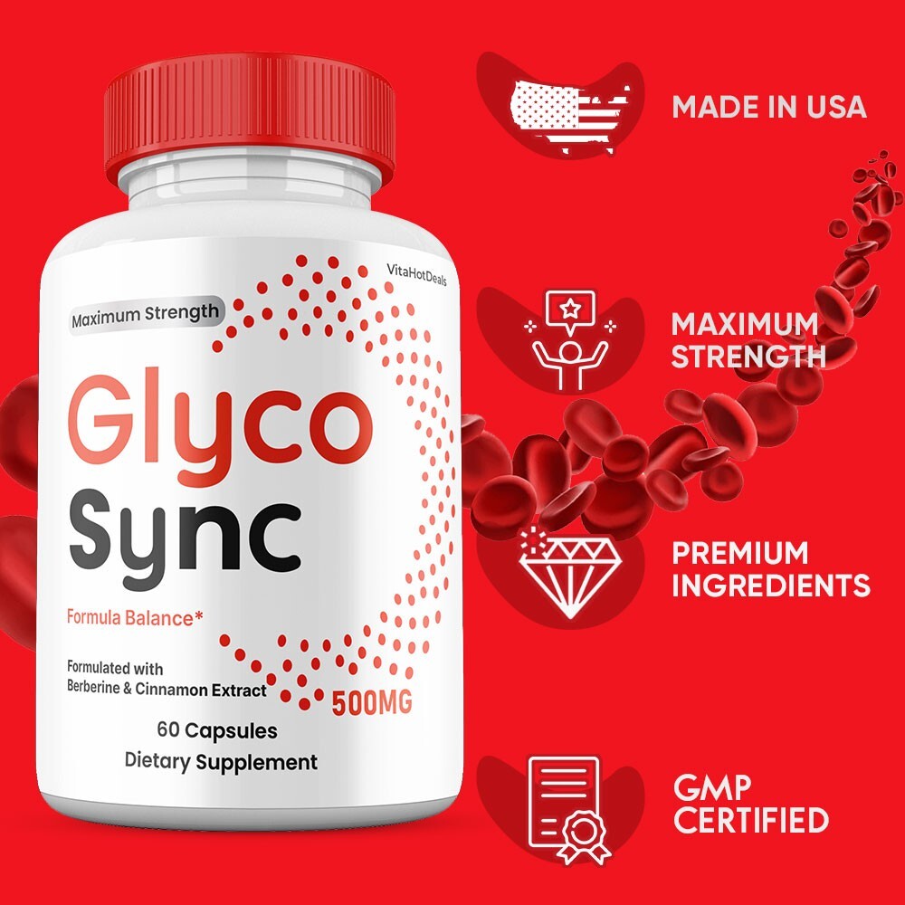 Glyco Sync Capsules, Max Strength, GlycoSync Blood Support Supplement (3 pack)