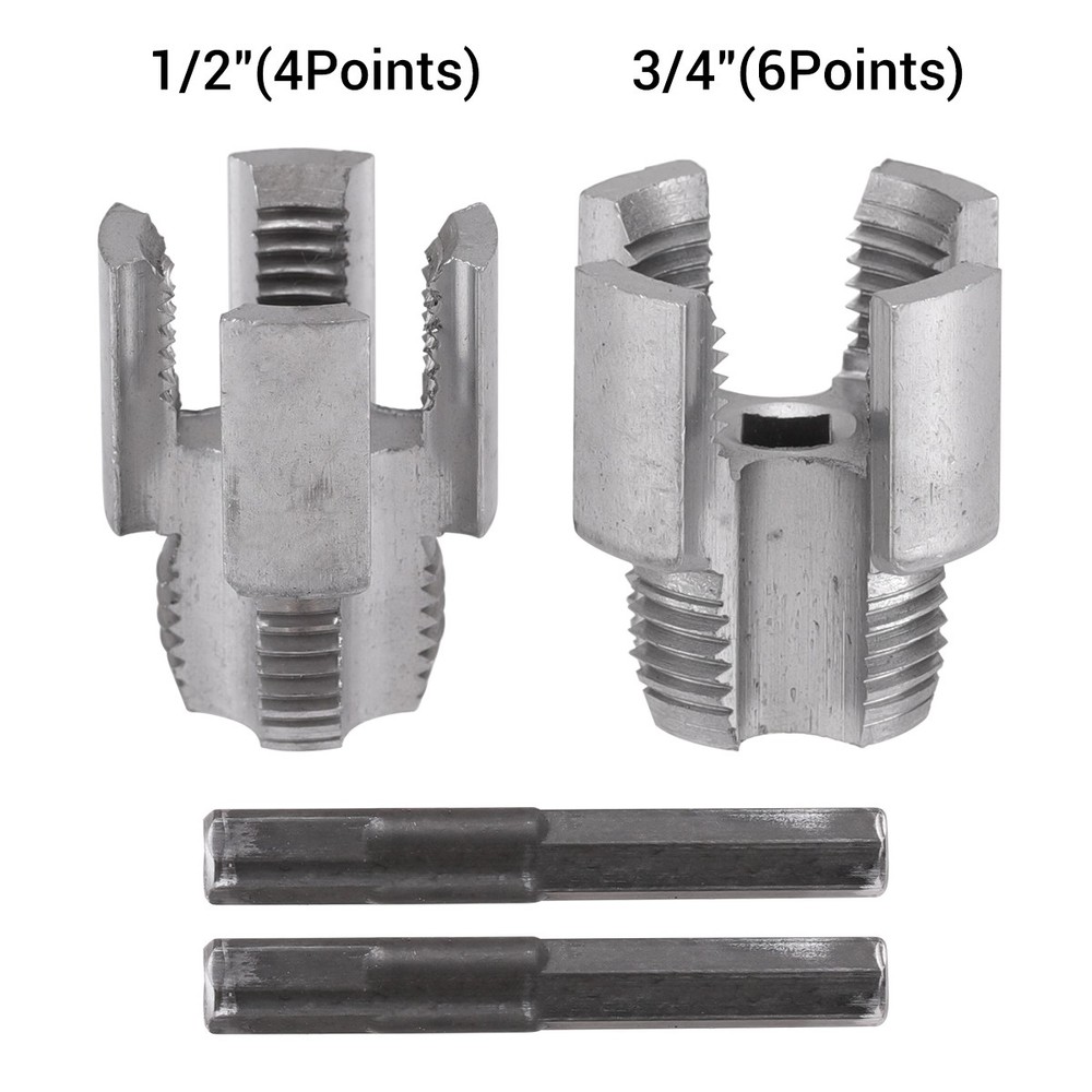 1/2"(4Points)+3/4"(6Points) PVC External Pipe Threading Carbon Steel Tool Kit