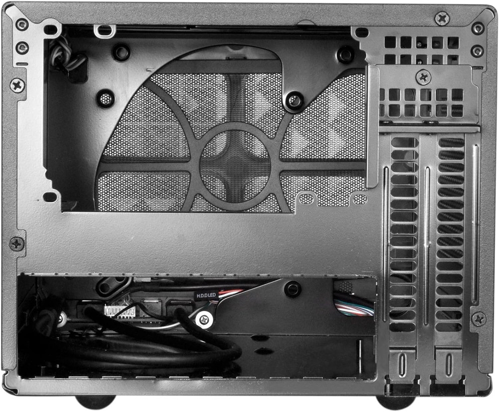 Technology Ultra Compact Mini-Itx Computer Case with Solid Front Panel Black (SS