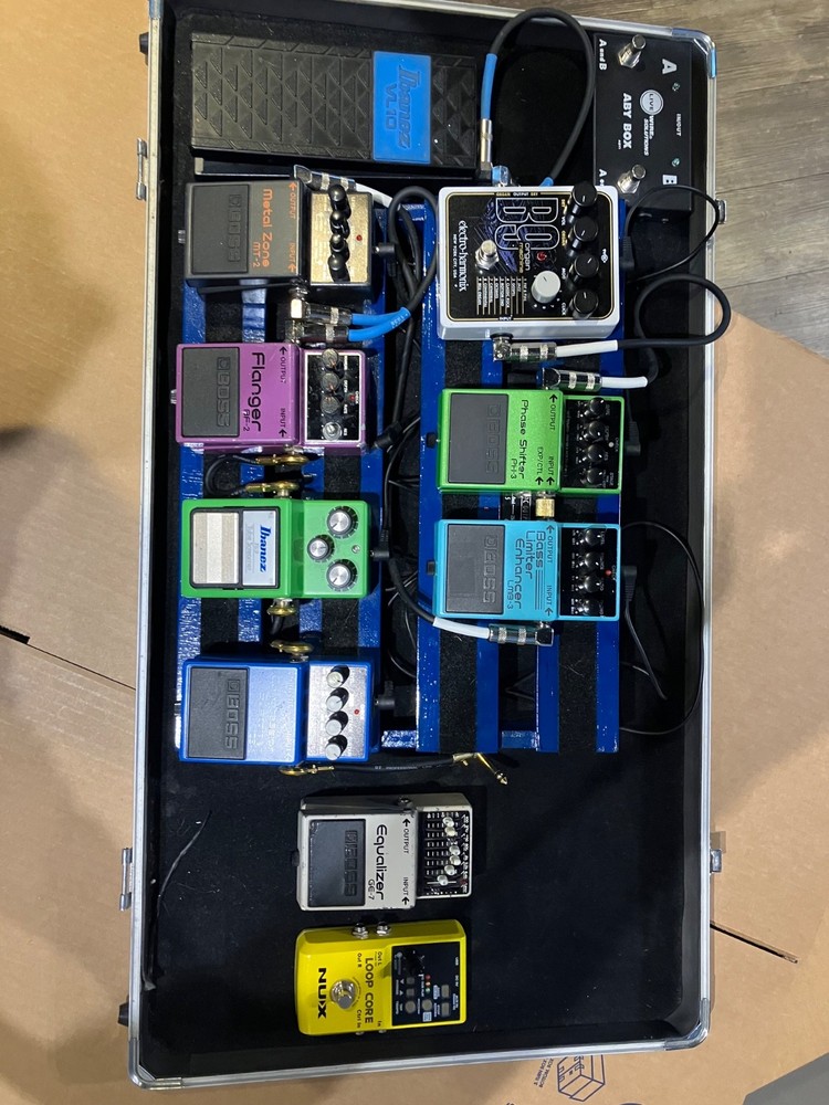 pedal board with pedals