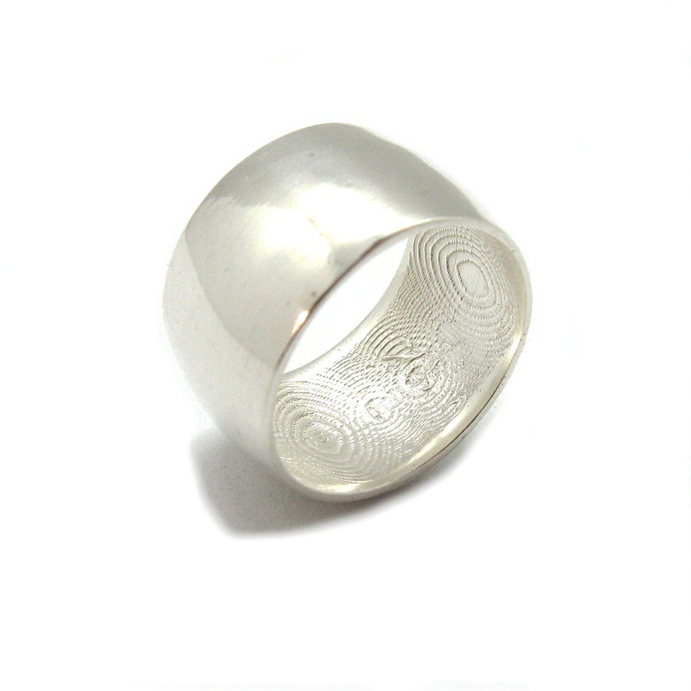 Plain Sterling Silver Band Ring Hallmarked Solid 925 14mm Wide Handcrafted