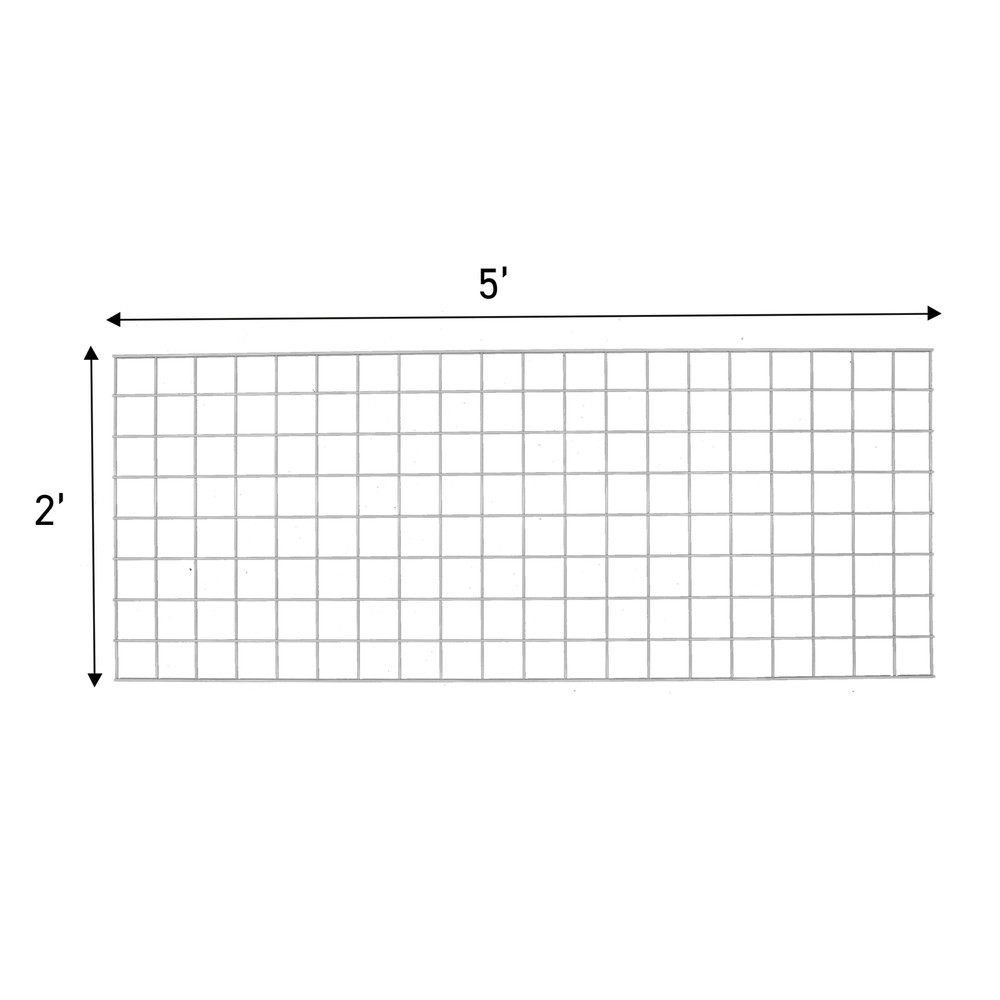 SSWBasics White Finish Grid Wall Panels - 3" on Center, Accepts Wire Grid