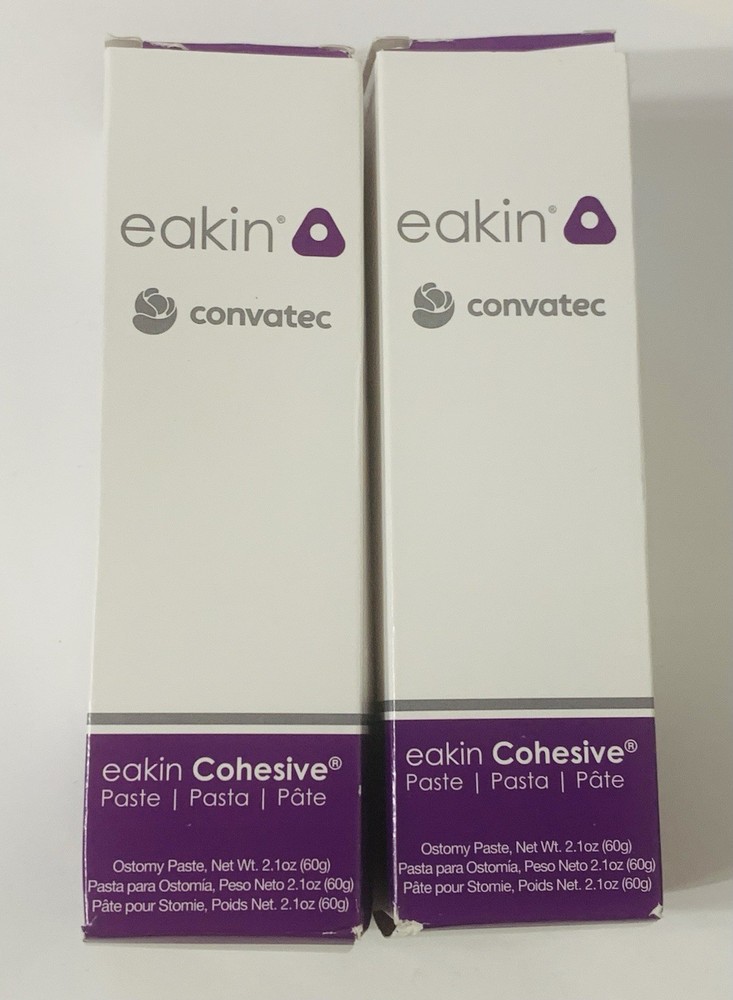 2 ConvaTec 839010 EAKIN COHESIVE OSTOMY PASTE 2.1 oz. (60g) 2 Boxes