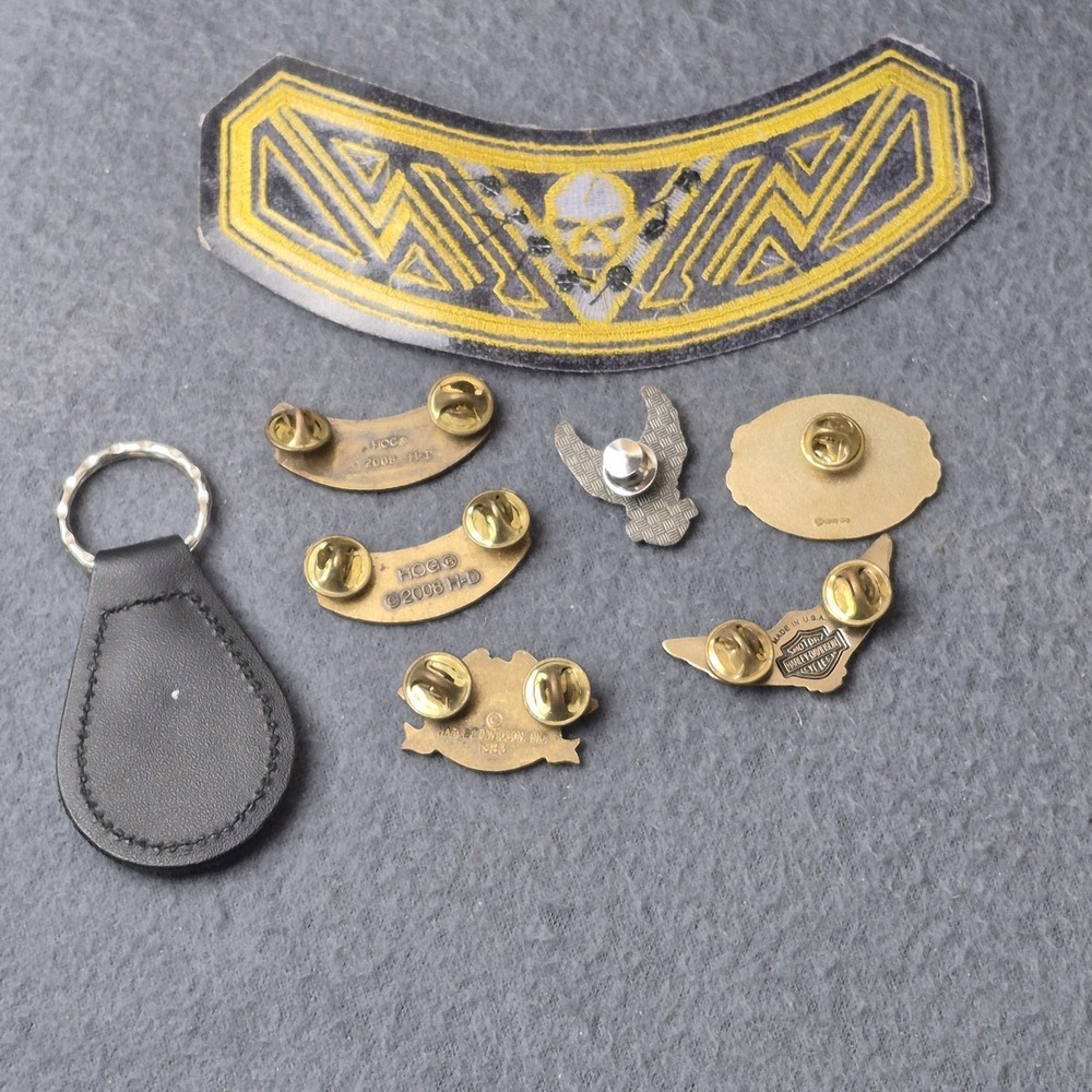 Harley Davidson HOG 2012 Patch Plus Metal Pins Mixed Lot Biker