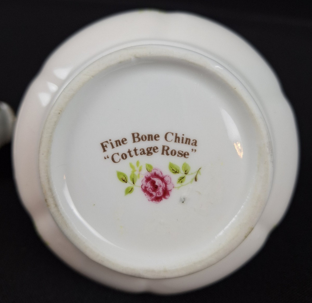 #887 Fine Bone China Cottage Rose Sugar Container