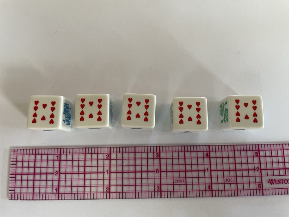 Vintage Poker Dice, Unique Graphics