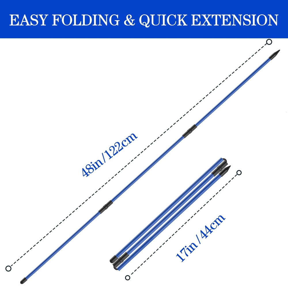 48" Collapsible Golf Alignment Sticks 2 Pack Training Aid for Aiming & Putting