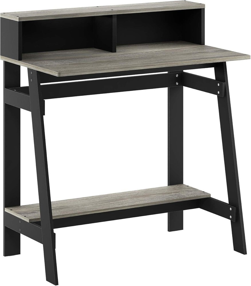 A Frame Computer Desk Oak Grey PC Laptop Study Writing Table Workstation
