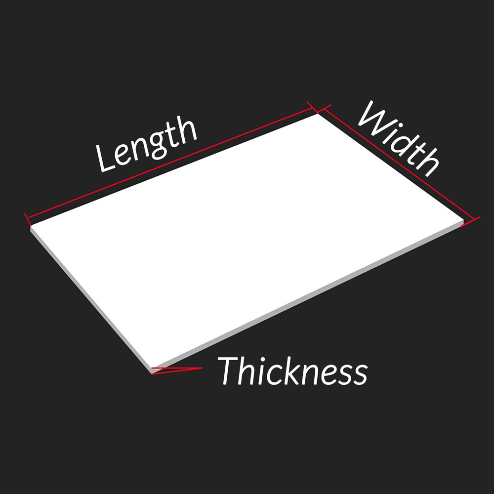 White PTFE Sheet Plate Hard Plastic Panel High Thermoplastic 0.2-30mm Thick DIY