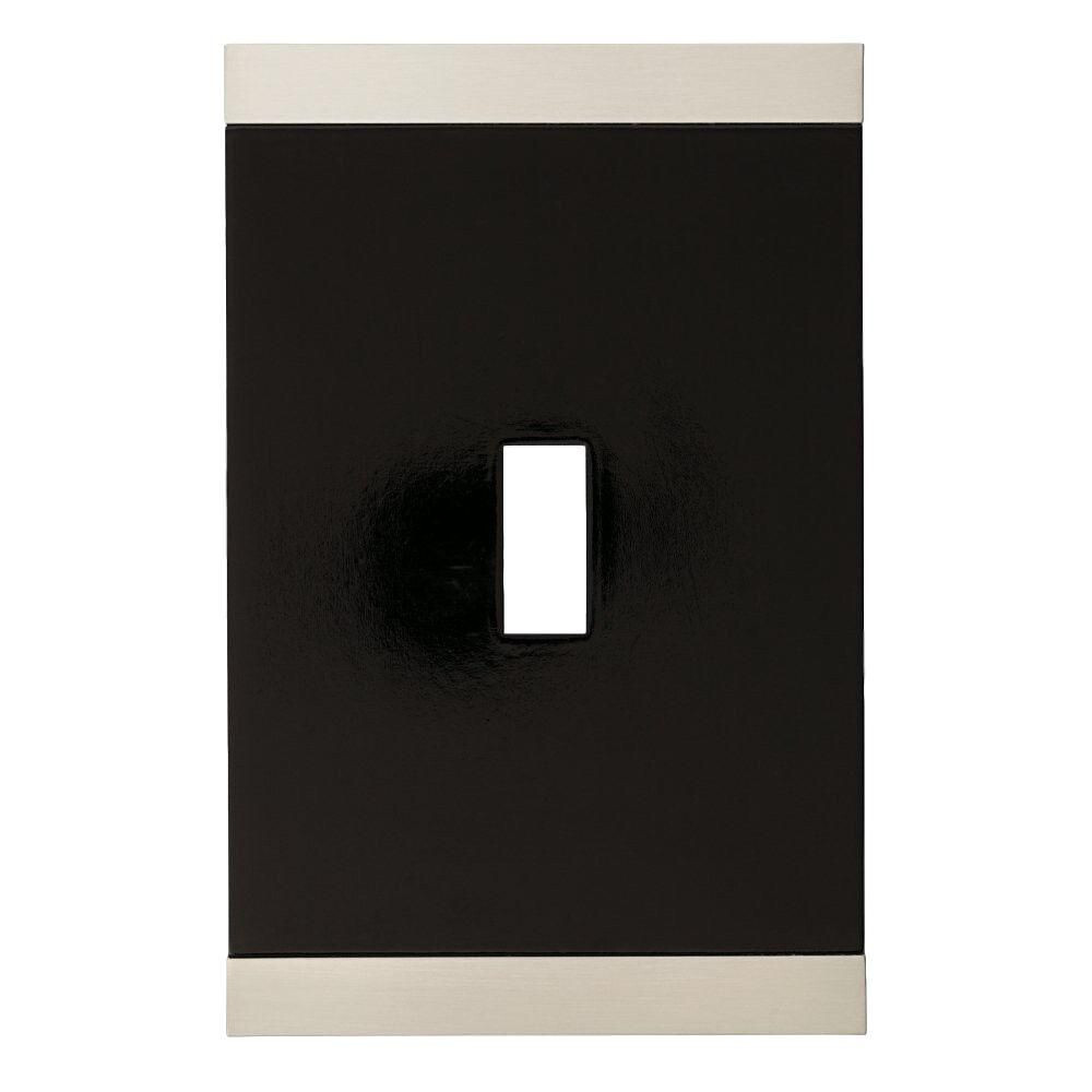 (5 Pack) Wall Plate - Satin Nickle and Flat Black - 135754