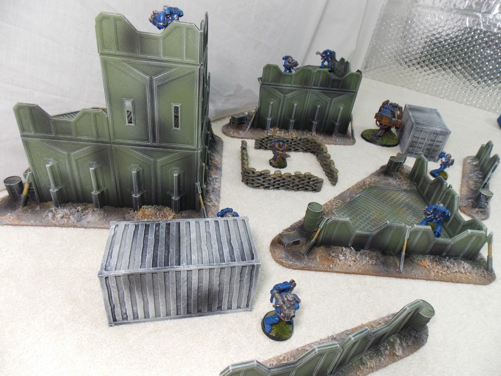 WARGAMING TERRAIN PAINTED BUNDLE 9 PIECE SET .....ADVANCE ORDERS