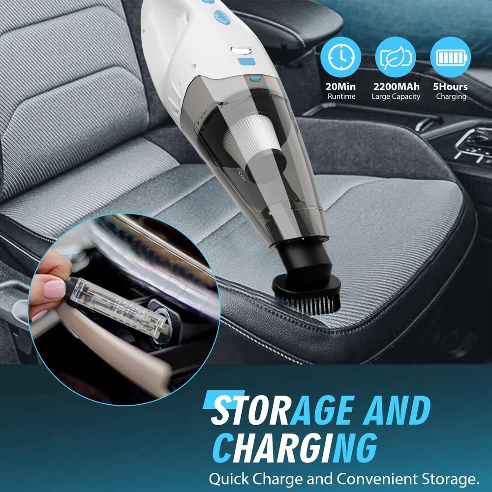 Handheld Vacuum Cordless, 6KPA Strong Suction & 25 Mins Runtime, 1.... Fast Ship