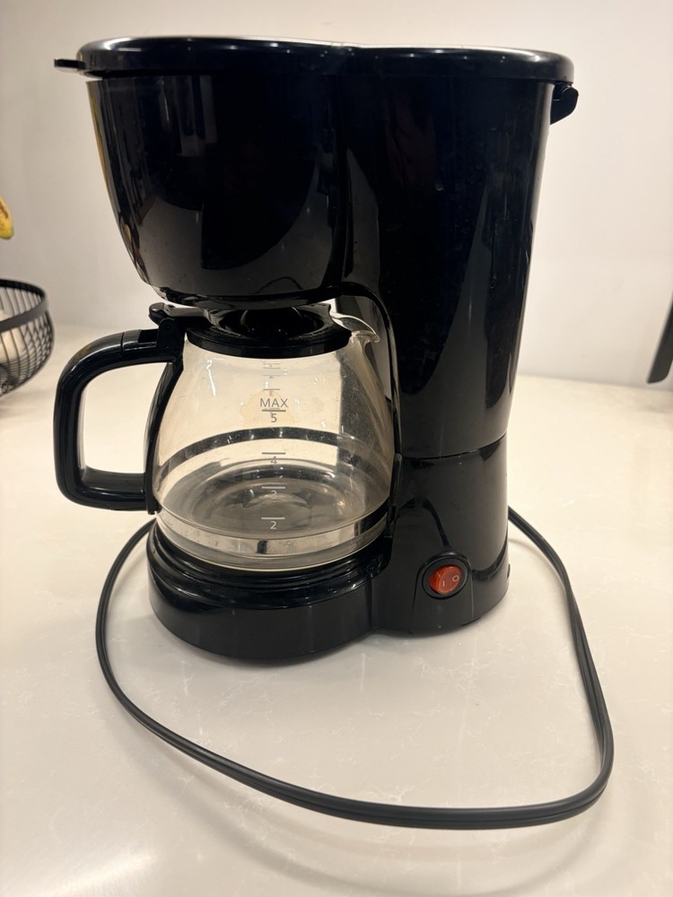 5-Cup Drip Coffee Maker in black