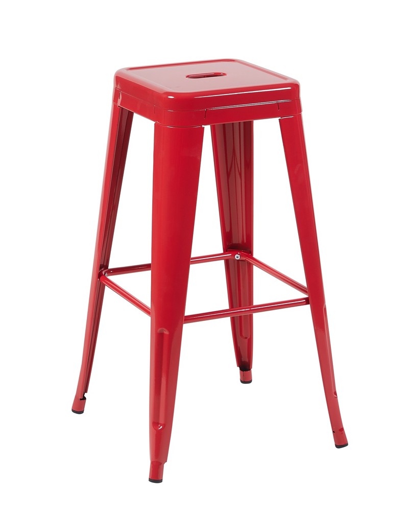 30 Inch Counter Height Stool, Backless Metal Bar Stools Set of 2, Non-Stackabl