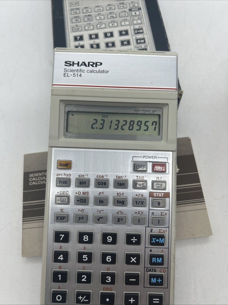 Sharp Vintage Scientific Calculator EL-514 In Box W/Manual Working