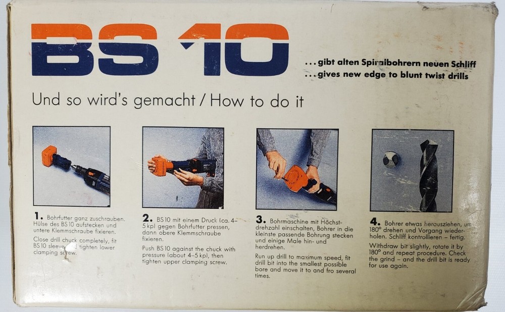 BS-10 Drill Bit Grinder Sharpener By Sonico