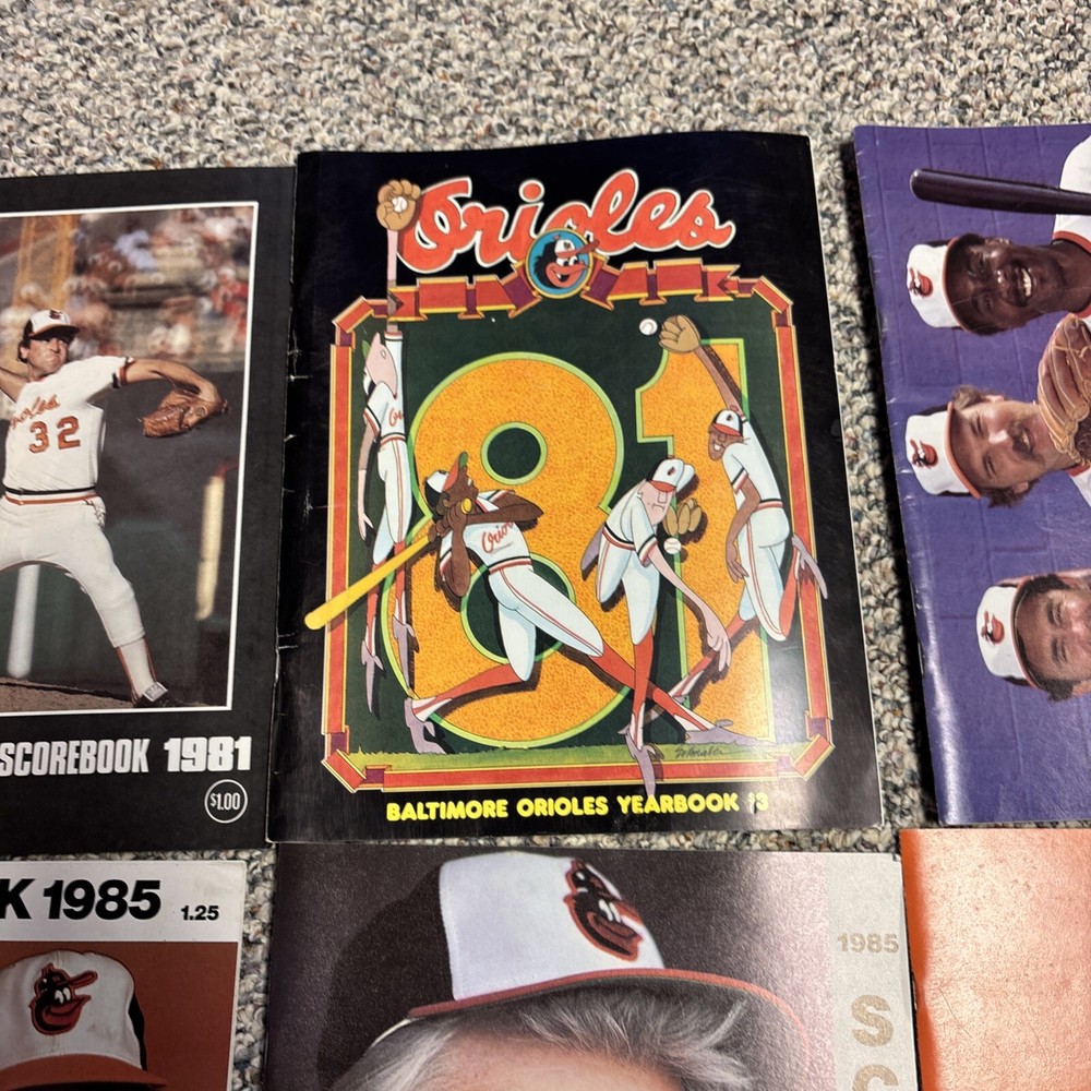 baltimore orioles 1979-1986 Program & Yearbook Lot