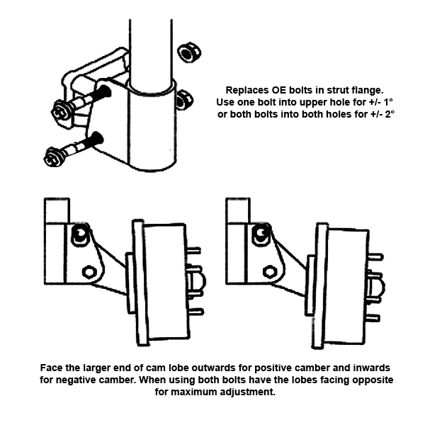Adjustable 12MM Camber Alignment Bolts Kit For Saturn