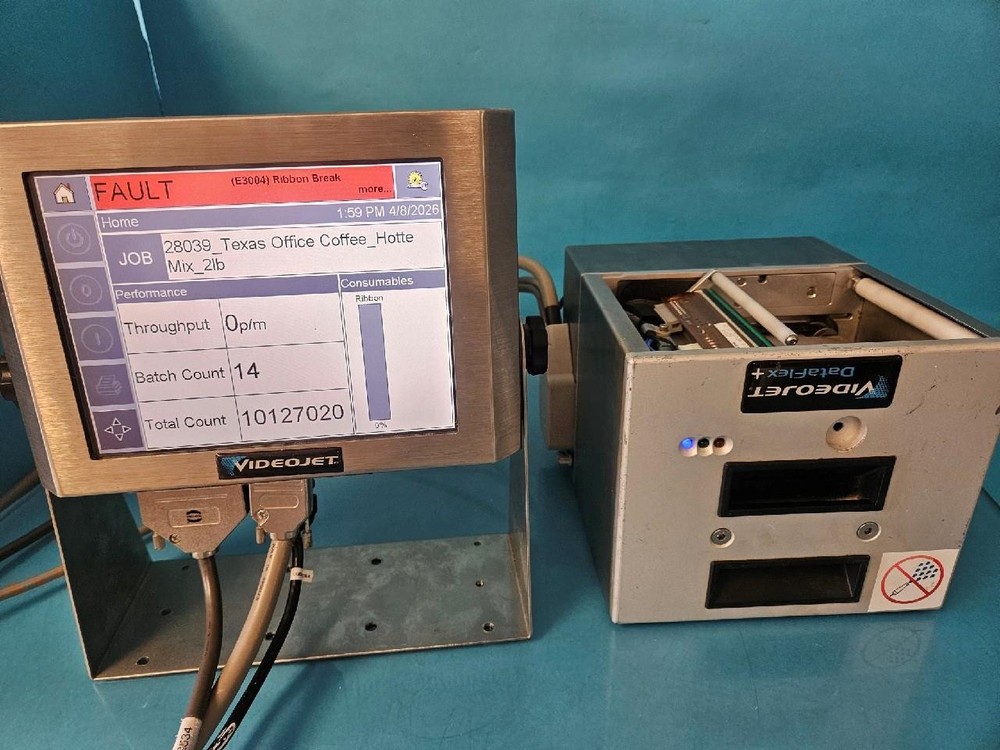 VIDEOJET DATAFLEX+ 107MM THERMAL 6420 TRANSFER PRINTER 8.4 CLARITY INTERFACE