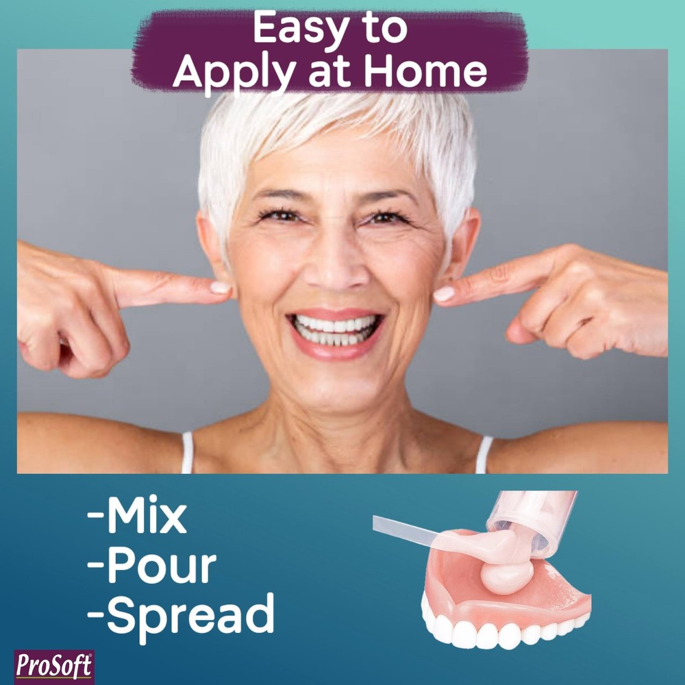 ProSoft Denture Reliner-Relines 2 Denture Plates