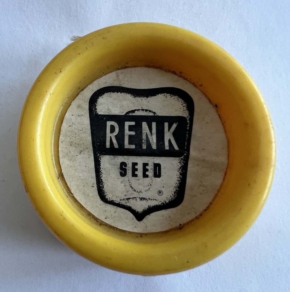 Vintage Yellow Plastic Yo-Yo RENK SEED  Advertisement