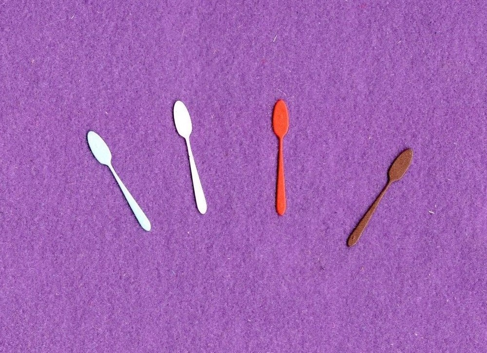 SILVERWARE SPOON die cuts scrapbook cards