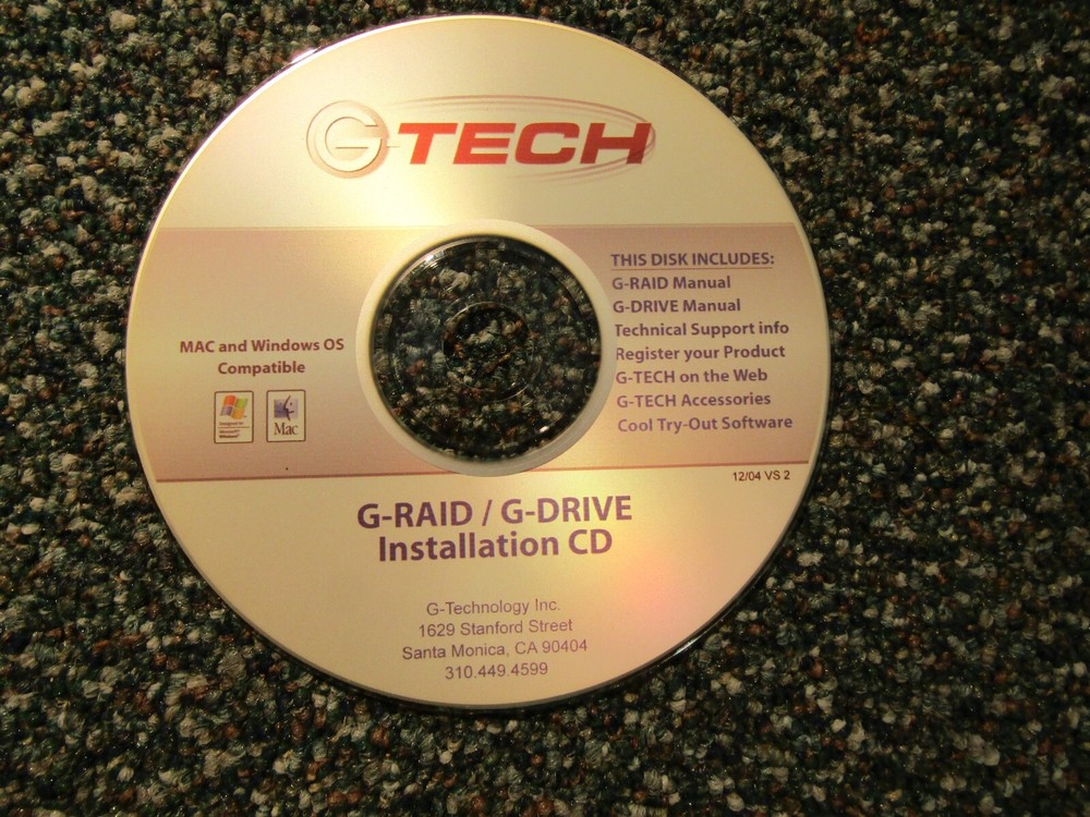 G-RAID G-Tech Professional Strength FireWire Storage ~ 500 GB ~ works ~ w/disc