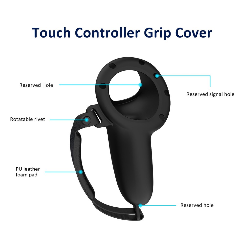 Black Silicone Controller Grip Protective Cover For Meta Quest 3 Handle ddws