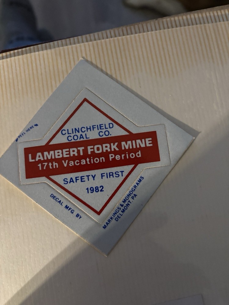Coal mining stickers, nice older coal company