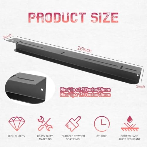 Overhead Garage Storage Rack, Adjustable Ceiling Mounted Garage Organizer, 4pcs