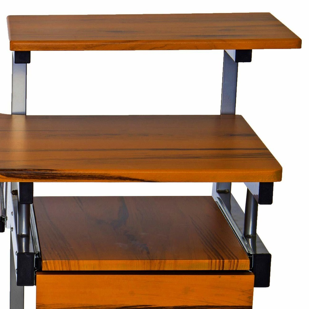 Techni Mobili Complete Computer Desk Workstation w/ Multiple Shelves and Panels