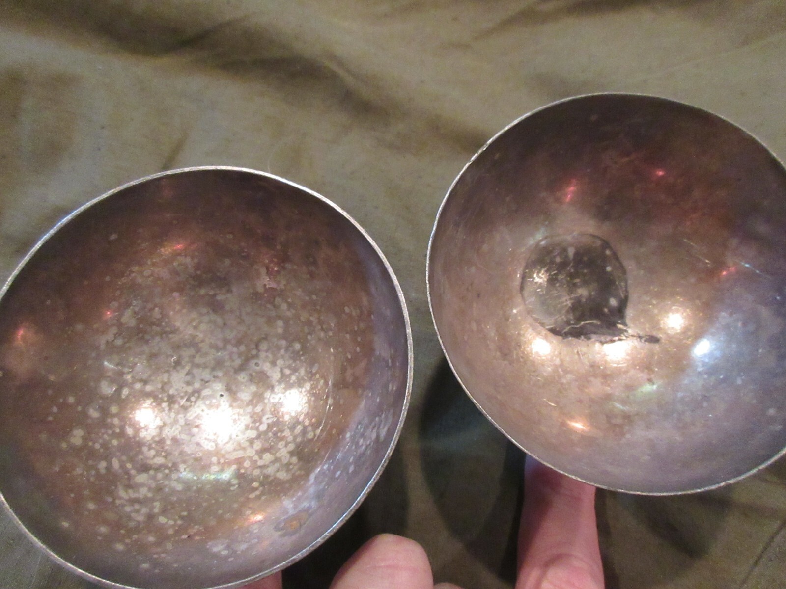 British Army Officers Mess Silver Plated Dessert Cups Bowls Sherbert Ice Cream