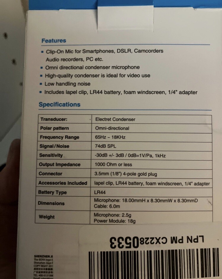 BOYA BY-M1 Lavalier microphone mobile phone camera computer external microphone