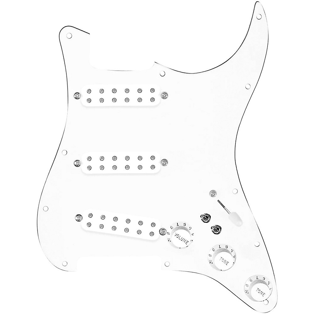 920D Custom Polyphonic Loaded Pickguard for Strat White LN