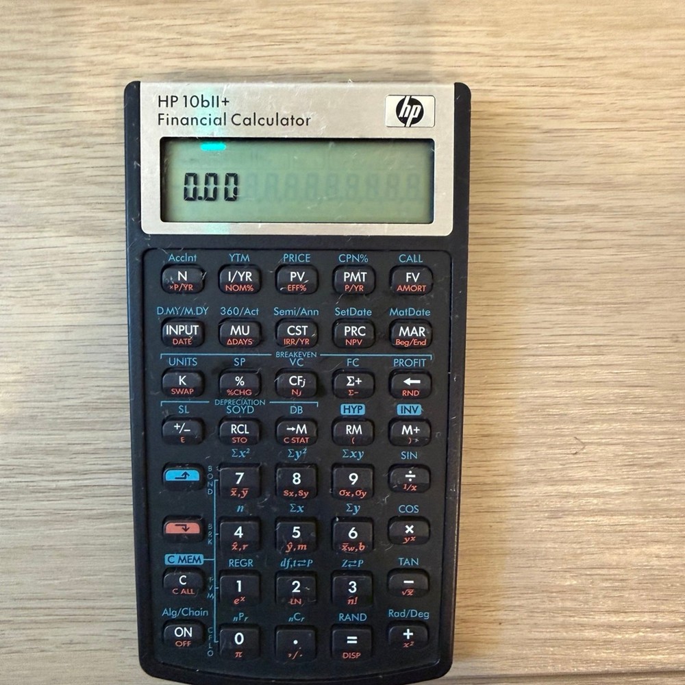 Hewlett Packard HP 10BII Plus Financial Calculator