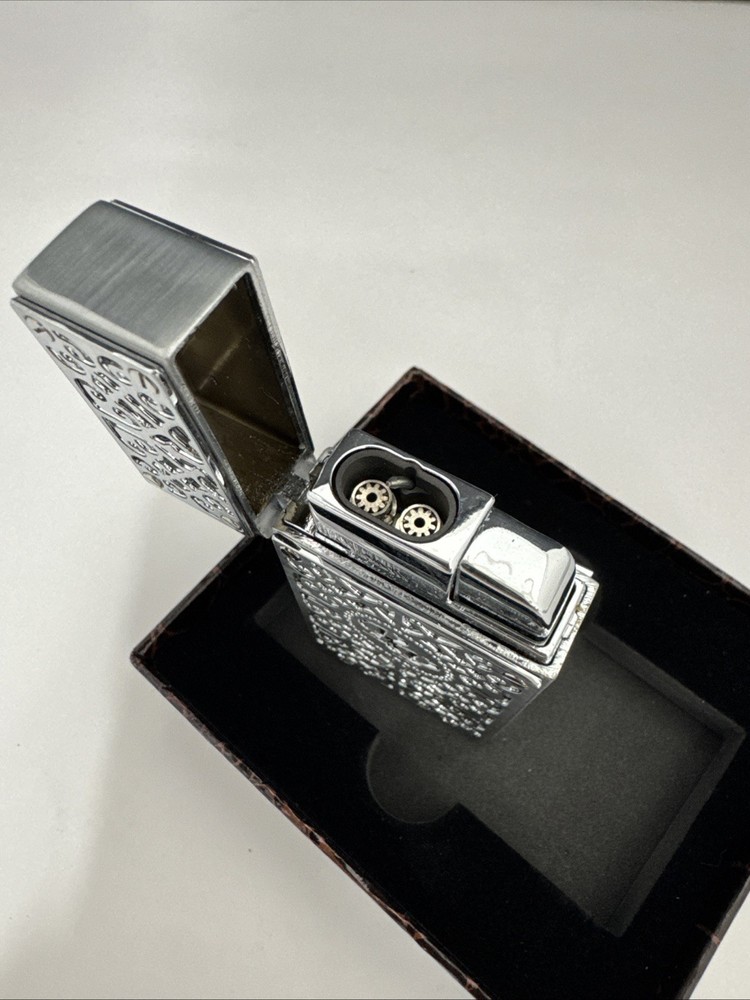 Rocky Patel Burn Double Jet Lighter - Chrome with Chrome Plates - New