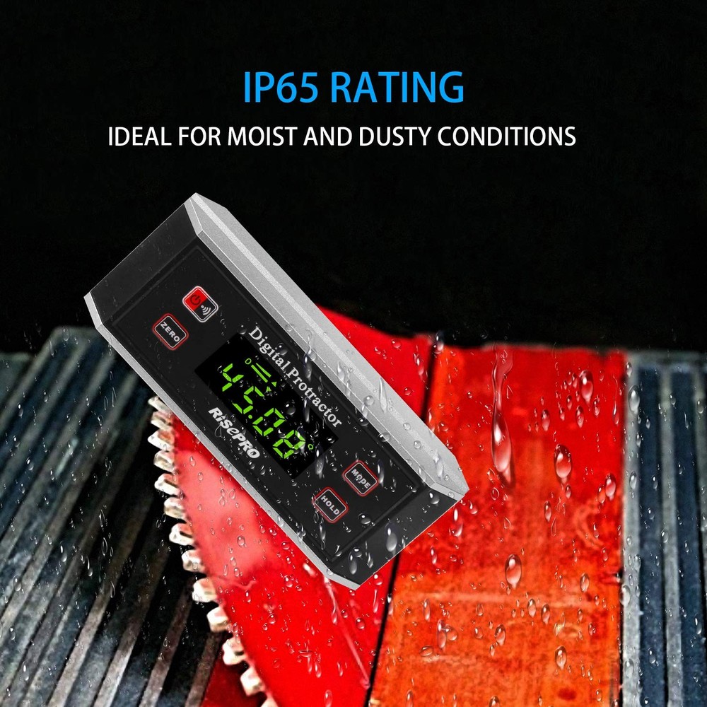 Inclinometer, RISEPRO® Digital Protractor Angle Finder Level Inclinometer Mag...